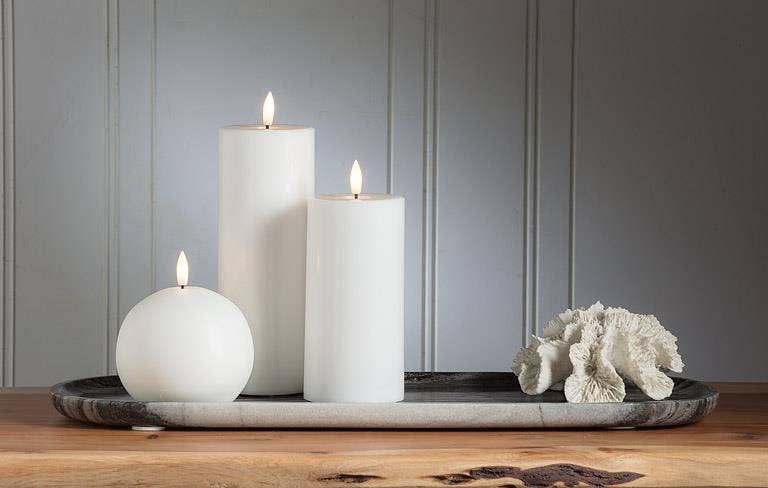 White LED Ball Candle