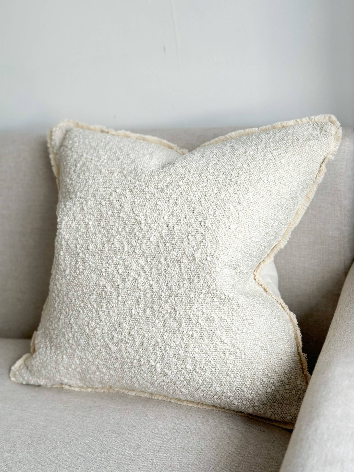 Cream Boucle Cushion Extra Large