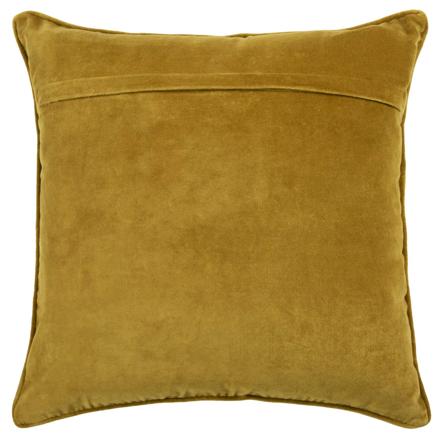 Herb Embroidered Cushion Mustard Large