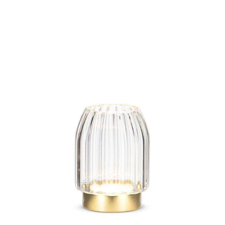 Medium LED Vase with Gold Base