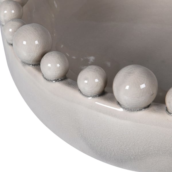 Decorative Cream Bobble Edge Bowl