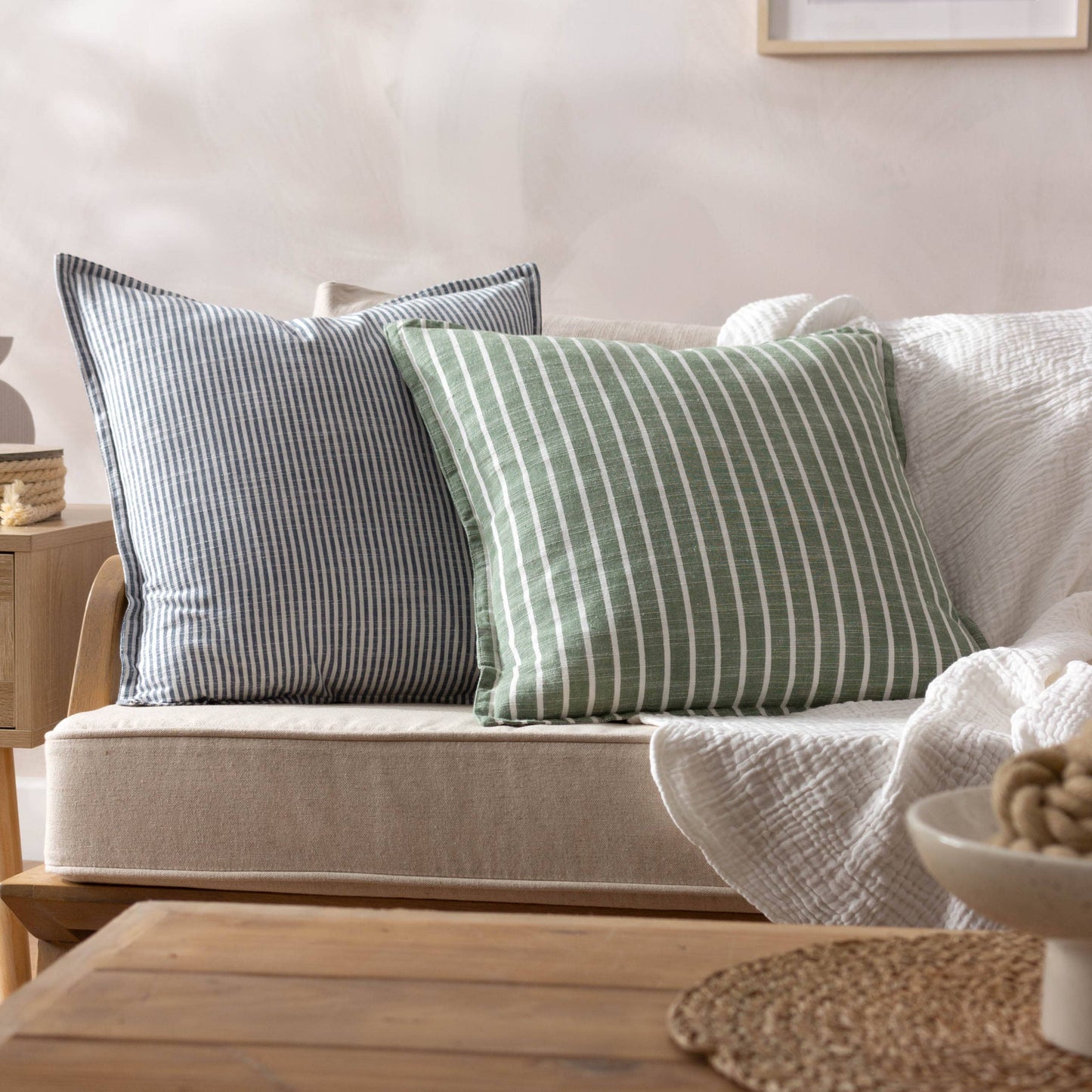 Reversable Stripe Cushion Medium