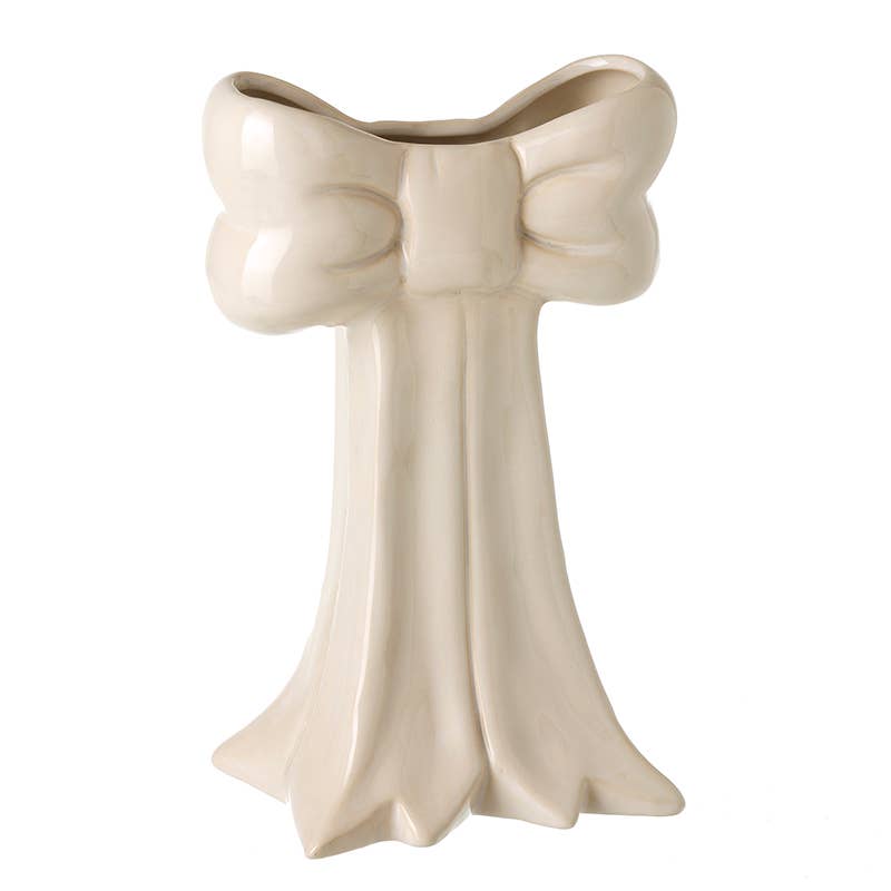Large Ceramic Bow Vase