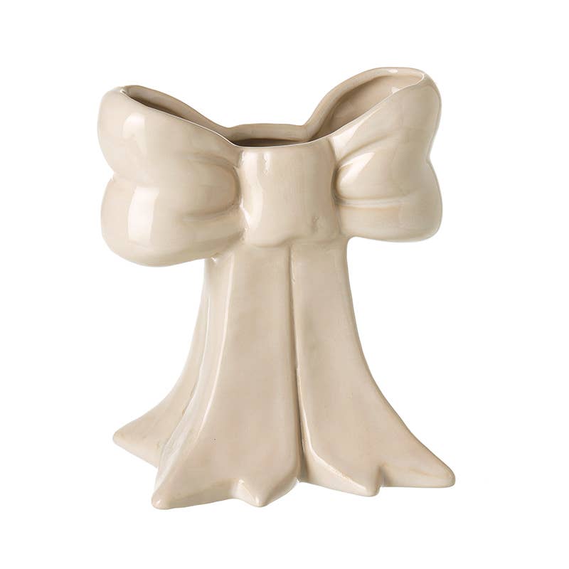 Small Ceramic Bow Vase