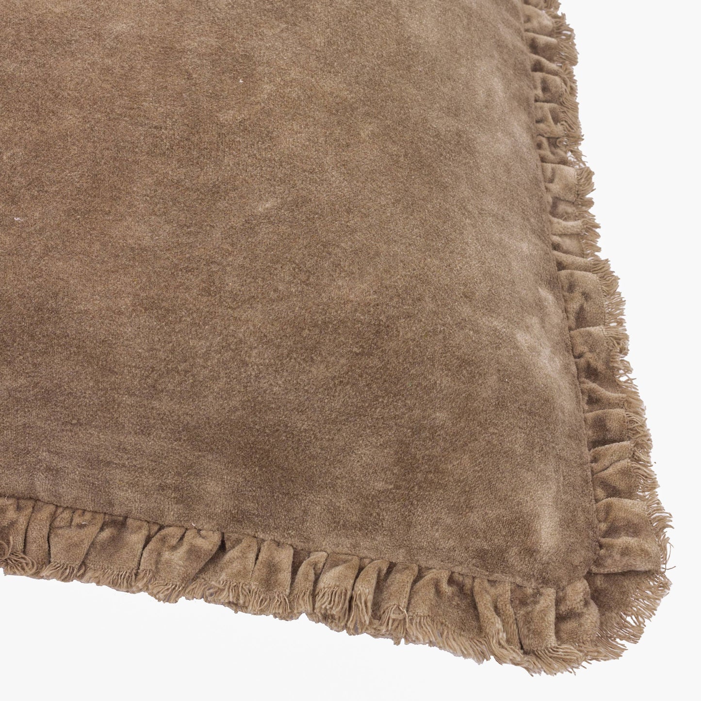 Medium Chocolate Ruffle Cushion