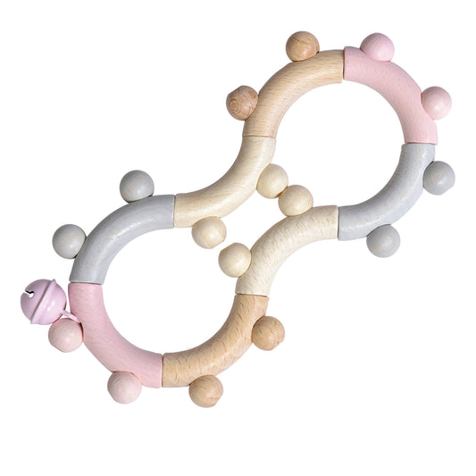 Baby Rattle Figure of 8 - Pink