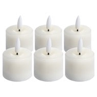 Set of 6 Natural Glow LED Tealights