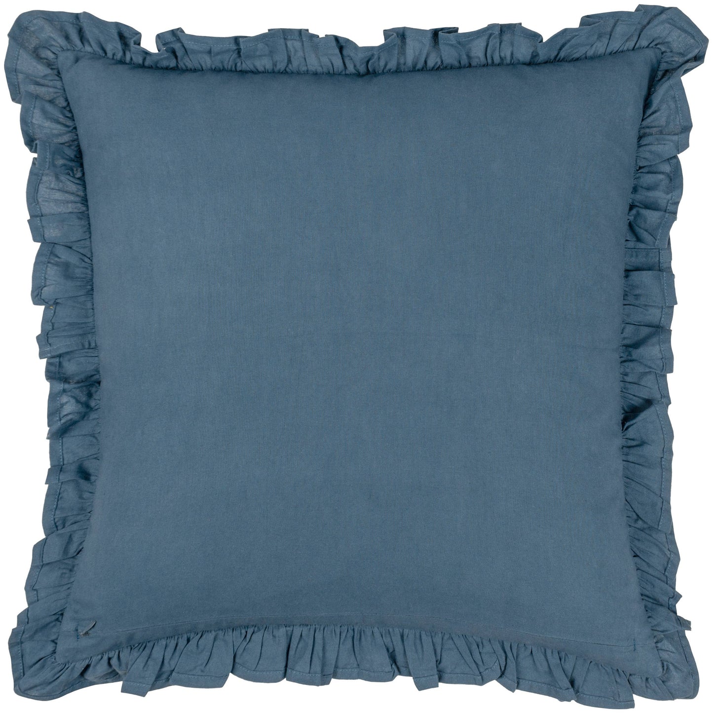 French Blue Floral Pleat Cushion
