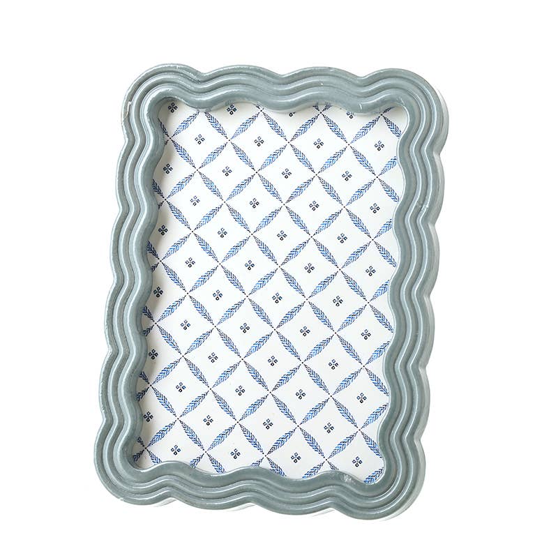 Blue Wavy Photo Frame