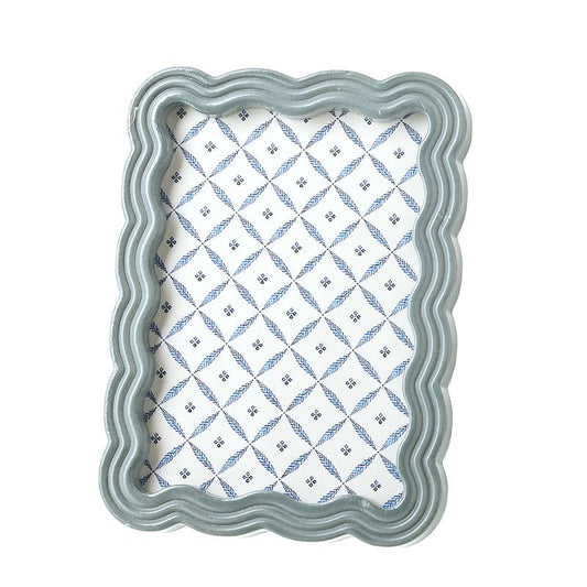 Blue Wavy Photo Frame