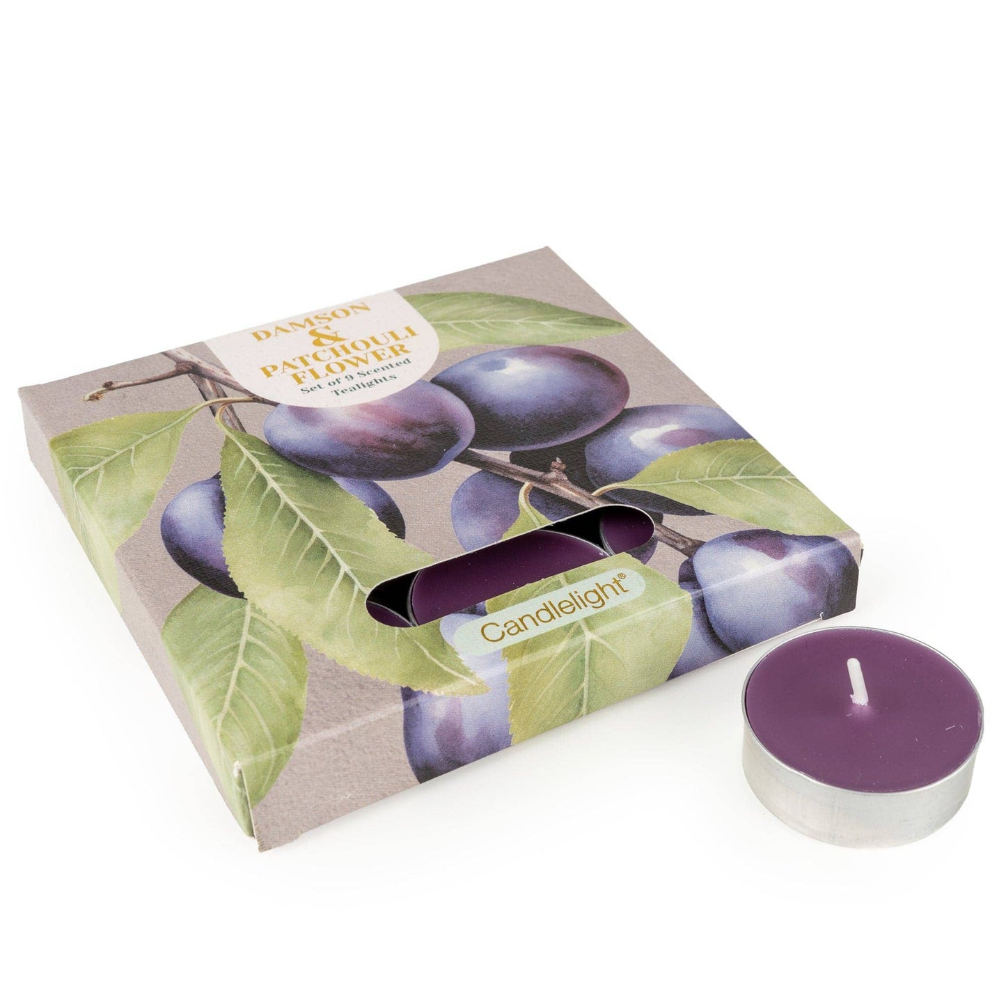Damson & Patchouli Flower Pack Of 9 Tealights