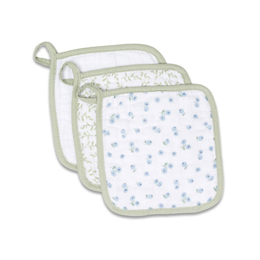 3 Pack Blueberries Wash Cloths