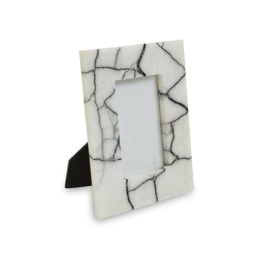 Small Black and White Marble Photo Frame