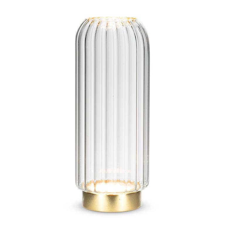 Small LED Vase with Gold Base