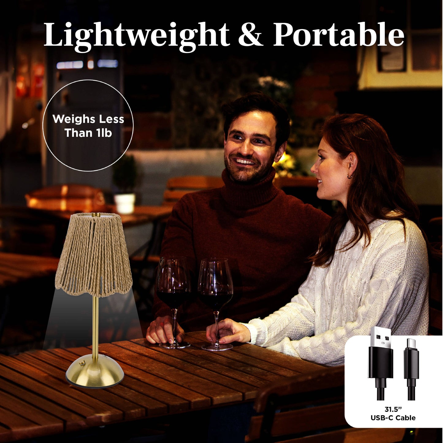 Rechargeable Woven String Lamp