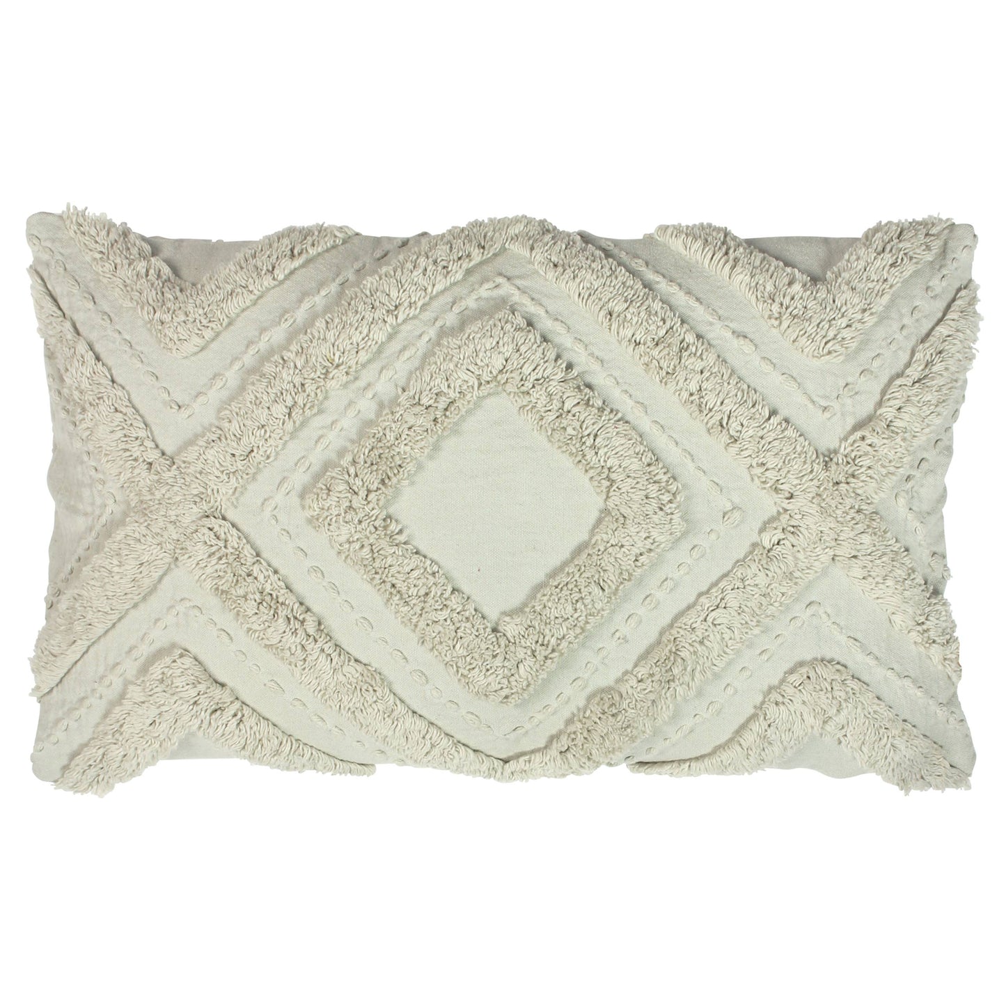 Taupe Tufted Cushion Small