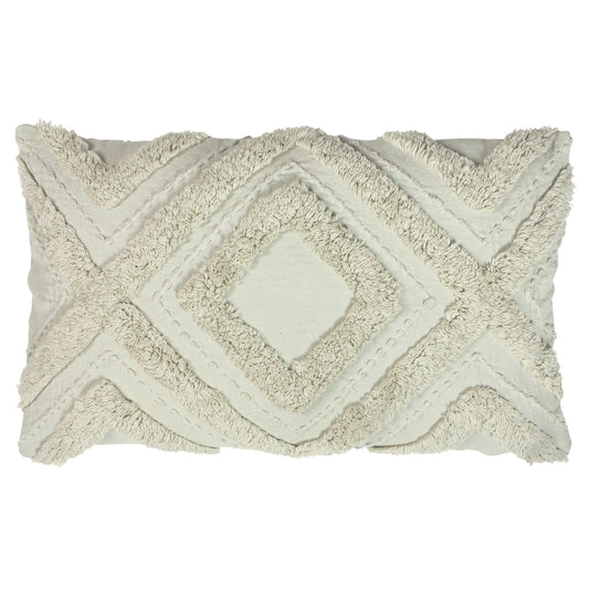 Taupe Tufted Cushion Small