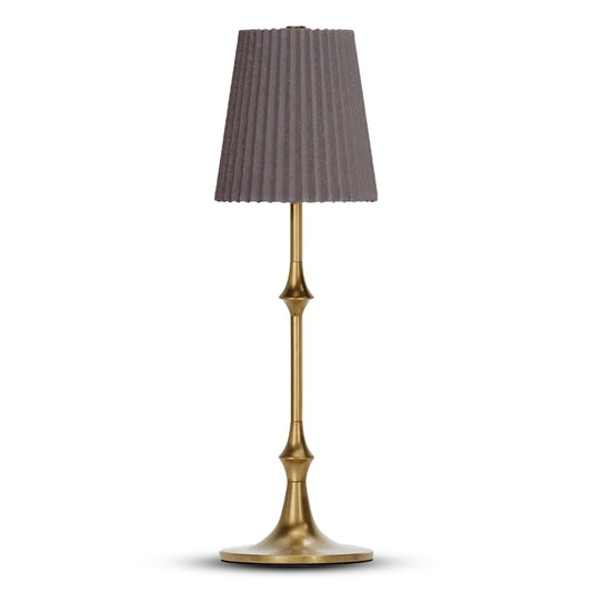 Taupe 16" Height Rechargeable Touch Control LED Lamp