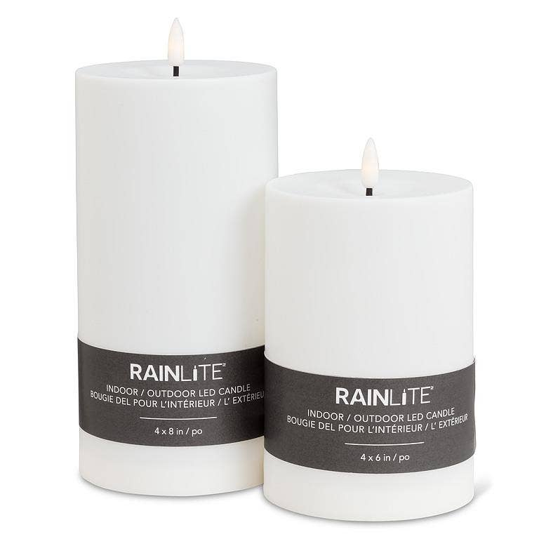 Small White Outdoor LED Candle