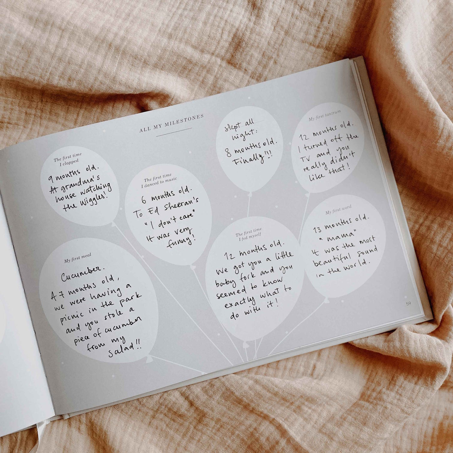 Baby Memory Book - Safari