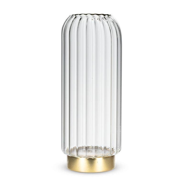 Medium LED Vase with Gold Base