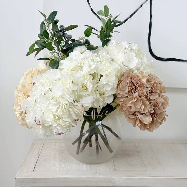 Artificial Caramel Hydrangea Large