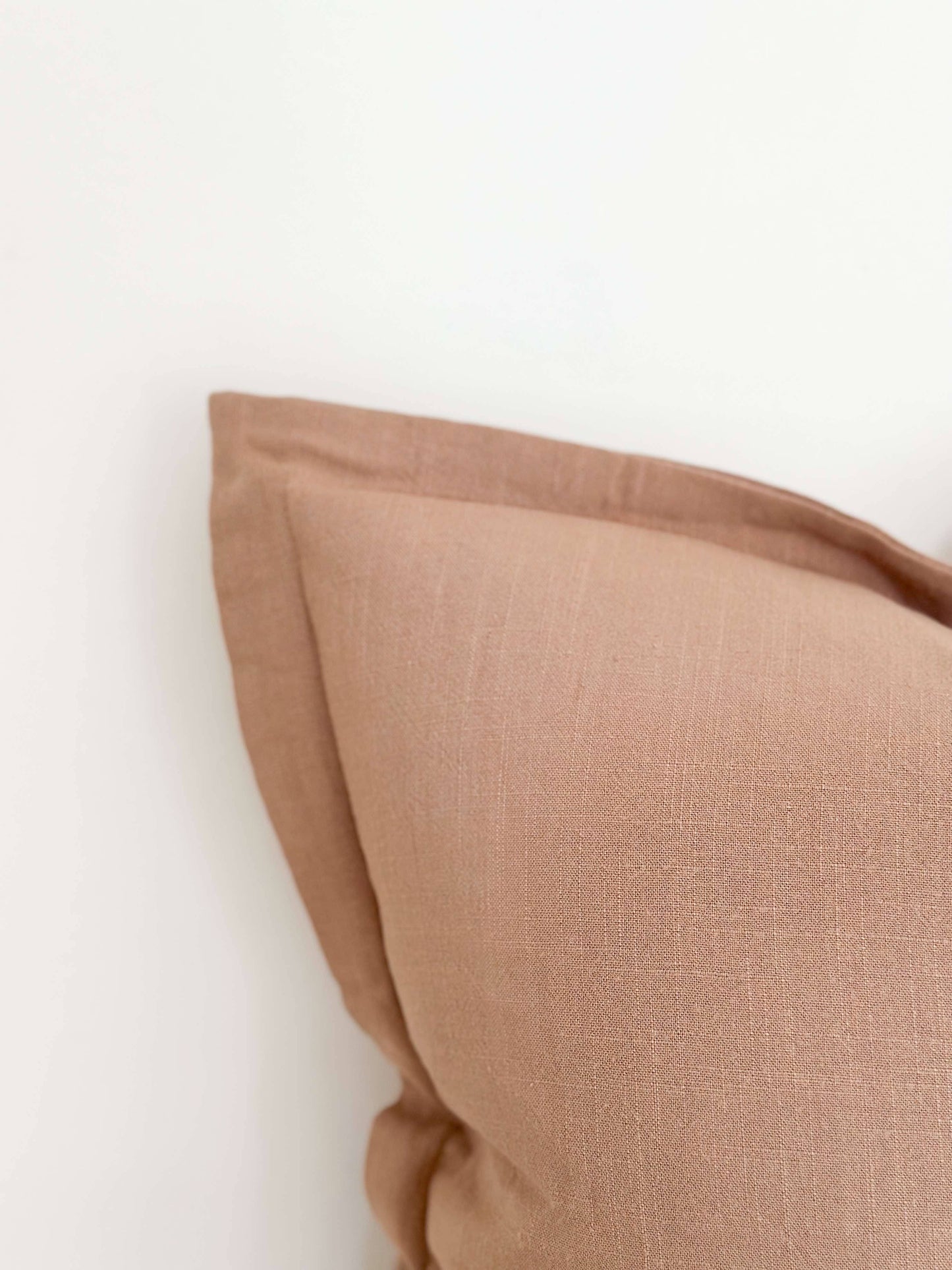 Brown Plain Linen Cushion Medium