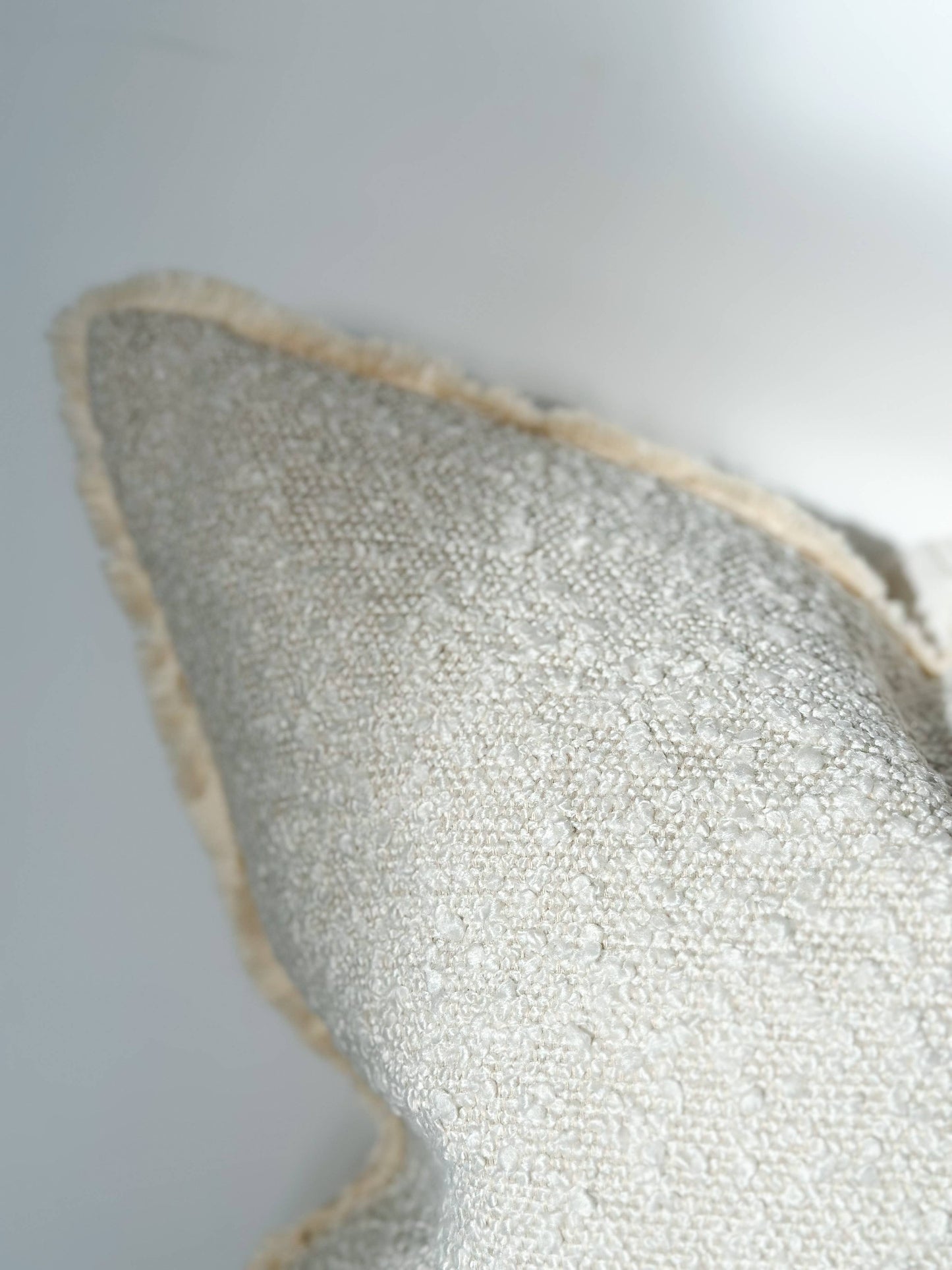 Cream Boucle Cushion Extra Large