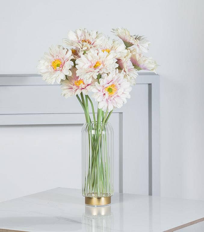 Small LED Vase with Gold Base