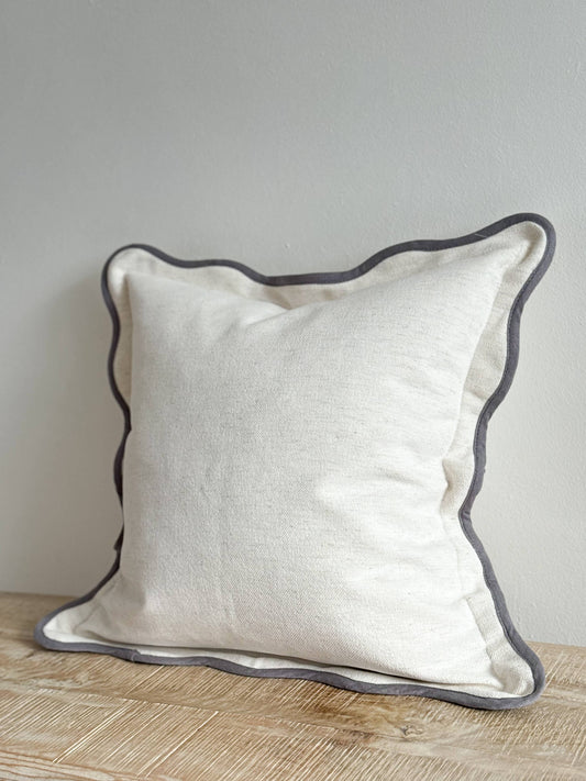 Cream Scalloped Cushion Medium