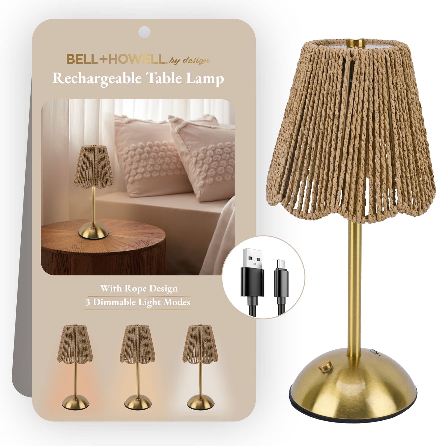 Rechargeable Woven String Lamp
