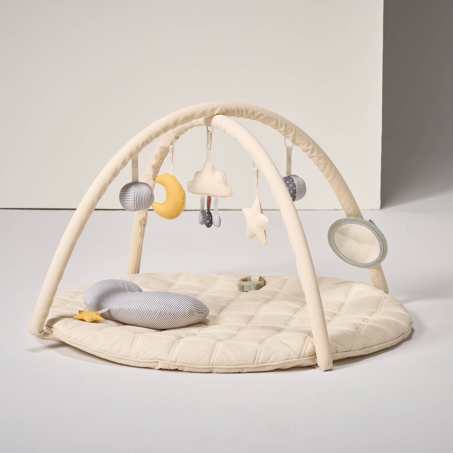 Baby Play Mat & Gym with Tummy Time Cushion