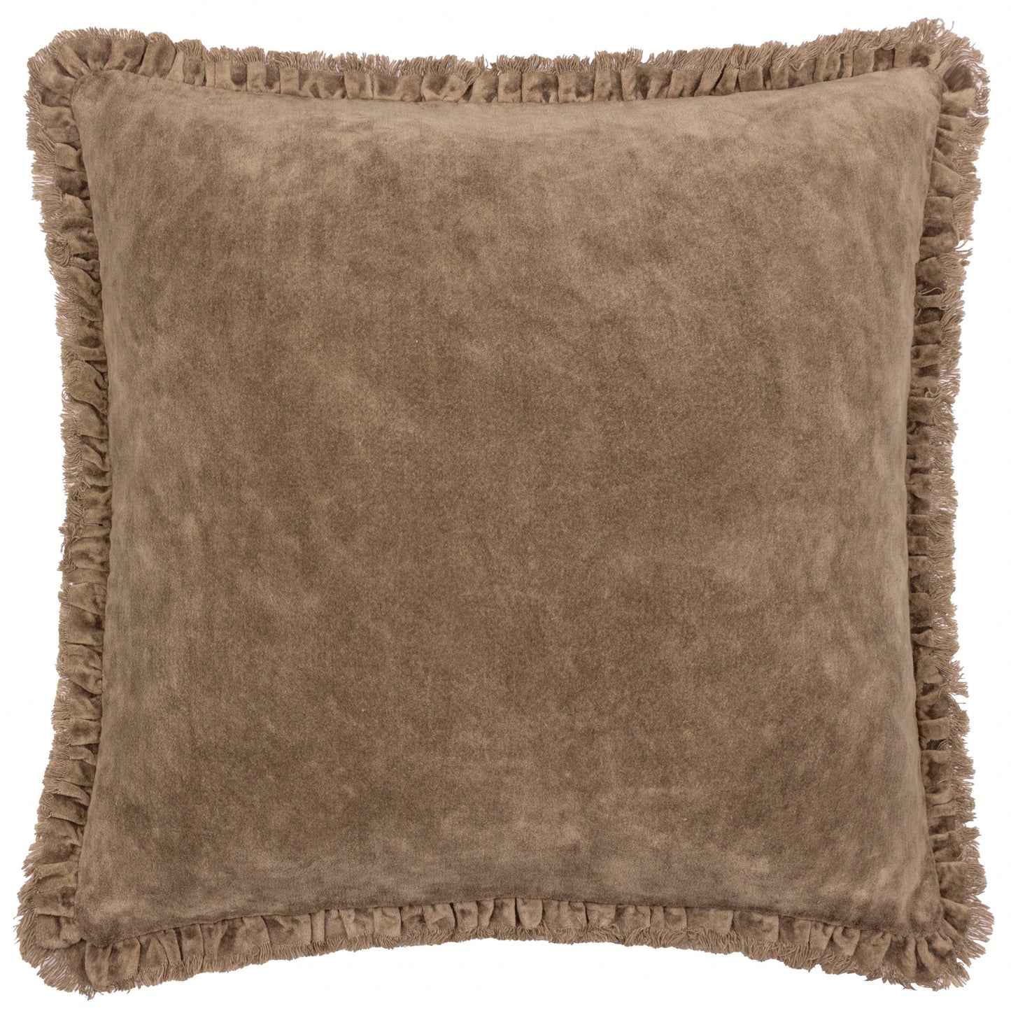 Medium Chocolate Ruffle Cushion