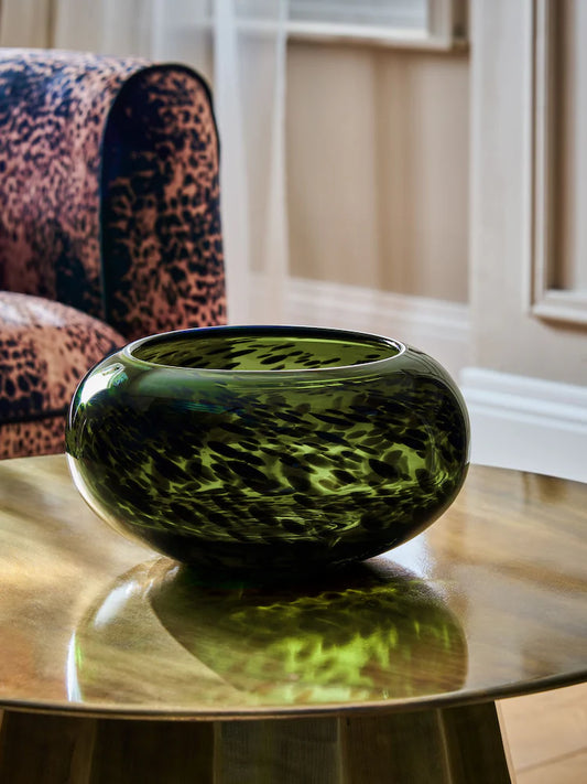 Green Confetti Glass Bowl