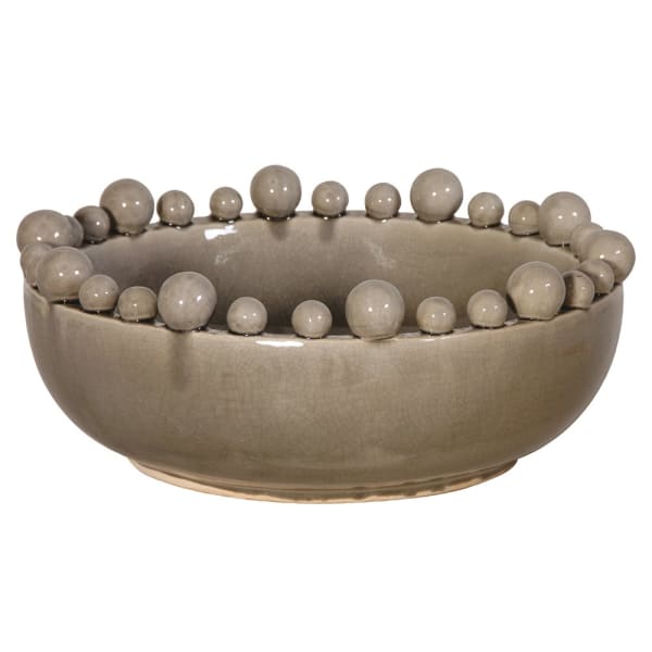 Decorative Grey Bobble Edge Bowl