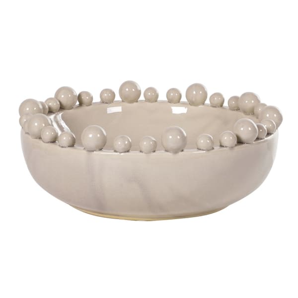 Decorative Cream Bobble Edge Bowl