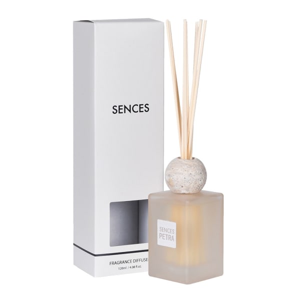 Mini Petra Reed Diffuser with Travertine Ball Top