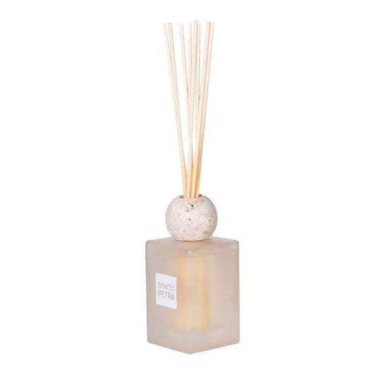 Mini Petra Reed Diffuser with Travertine Ball Top