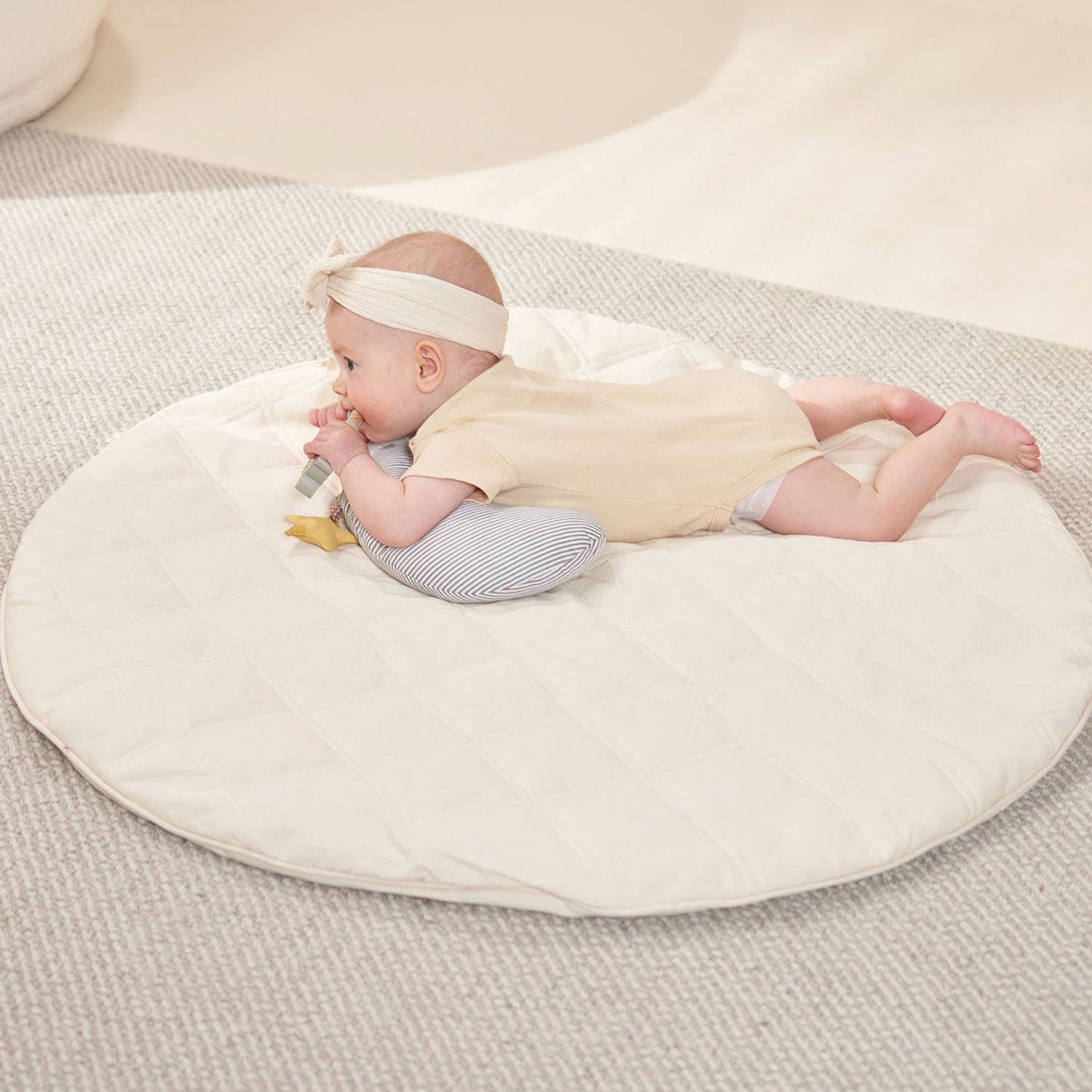 Baby Play Mat & Gym with Tummy Time Cushion