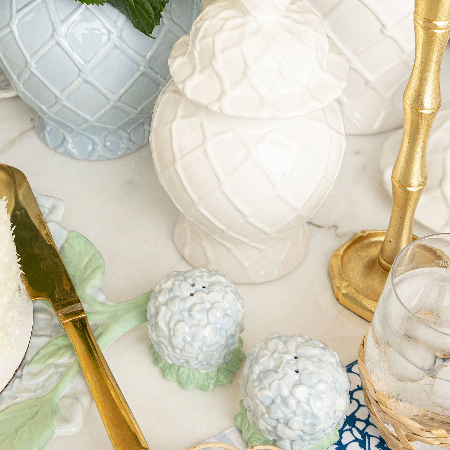 Hydrangea Salt & Pepper Shakers
