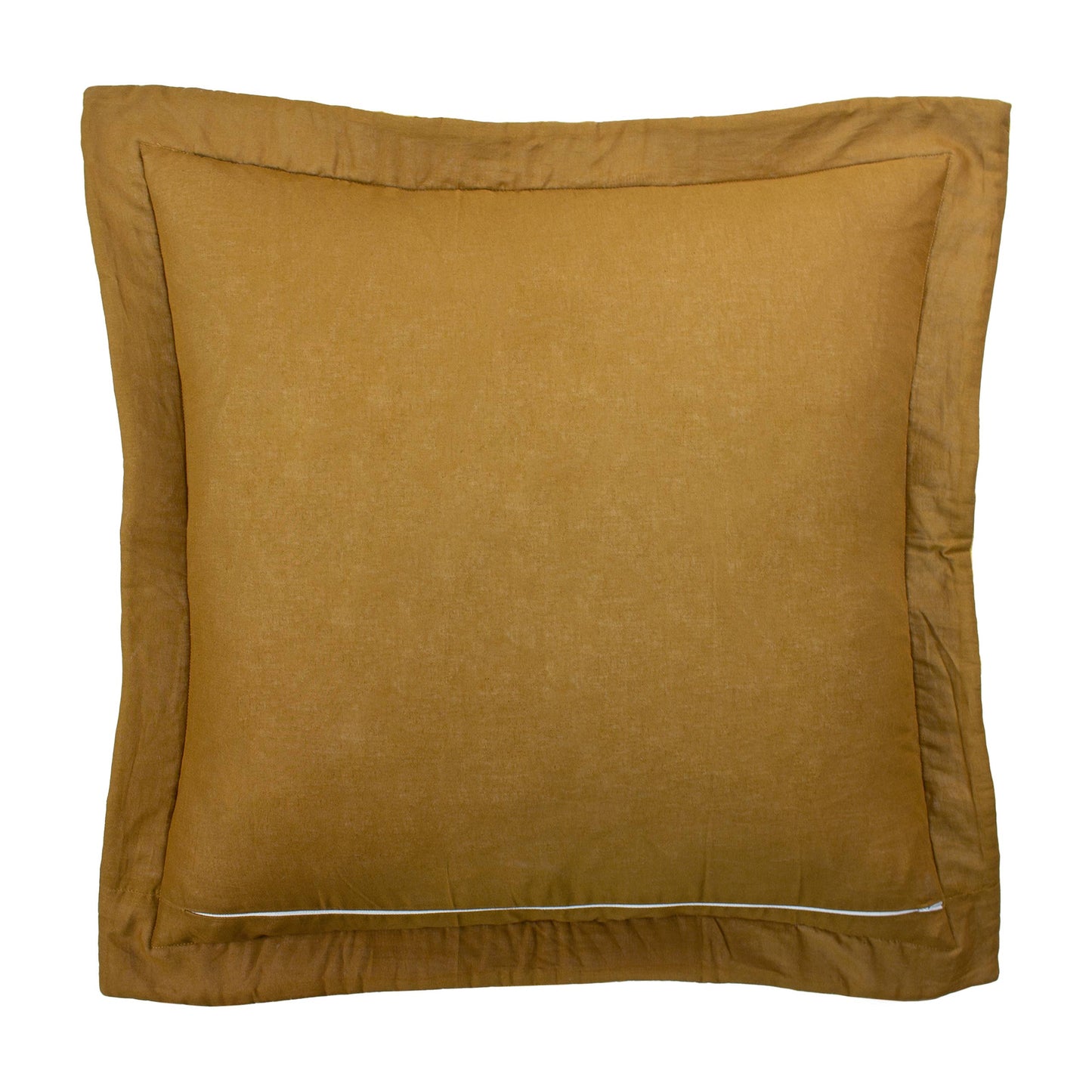 Ochre Quilted Velvet Cushion Large