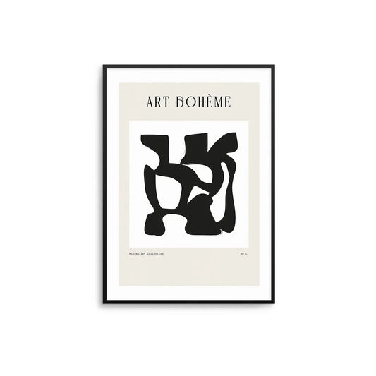 A4 Black Frame 'Art Boheme Print