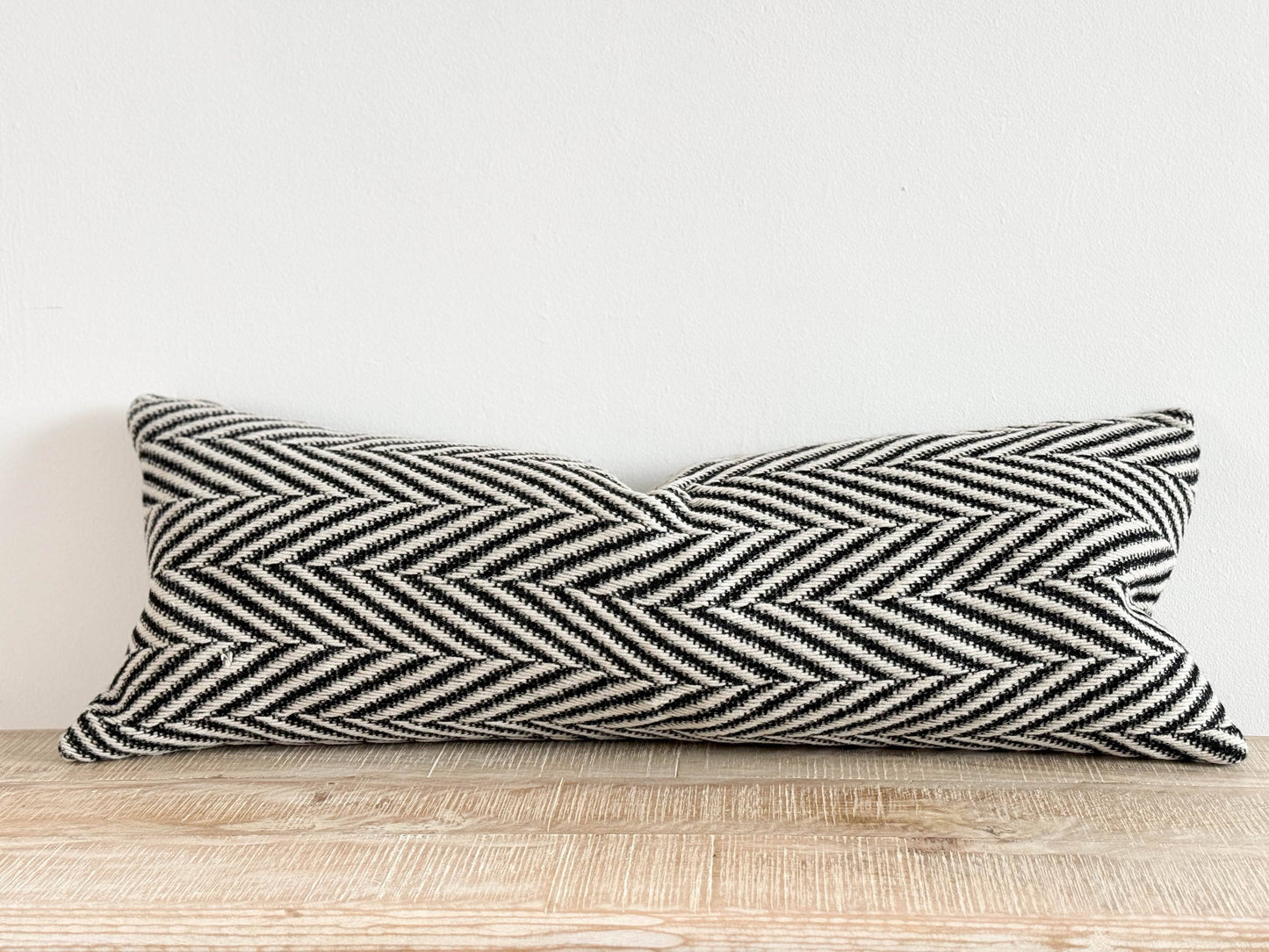 Black & White Chevron Bolster Cushion