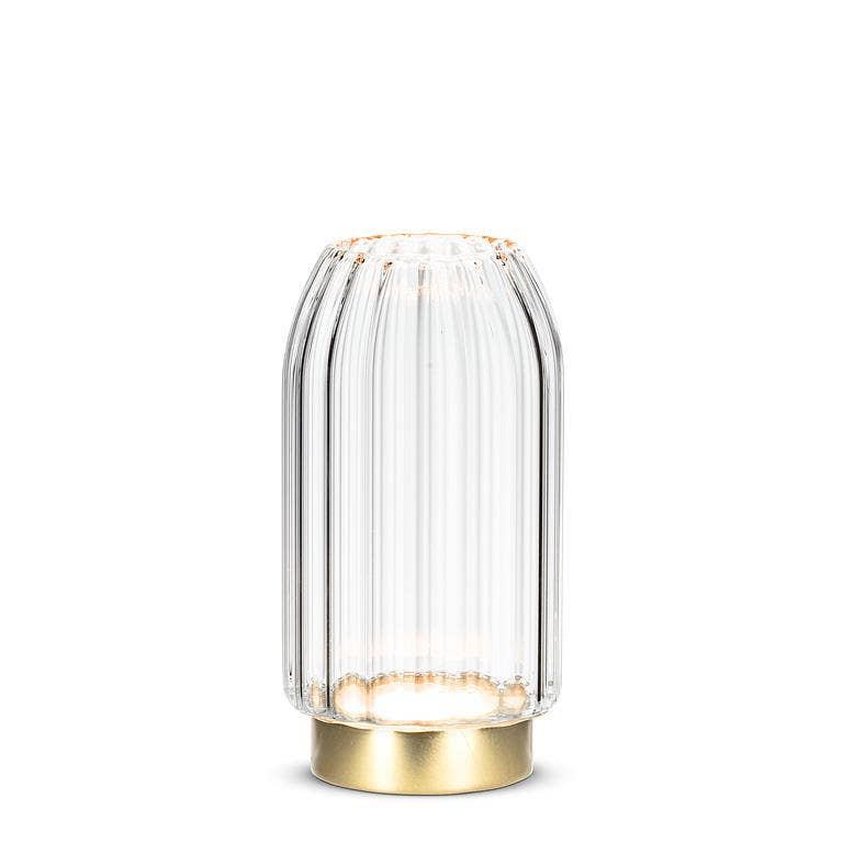 Medium LED Vase with Gold Base