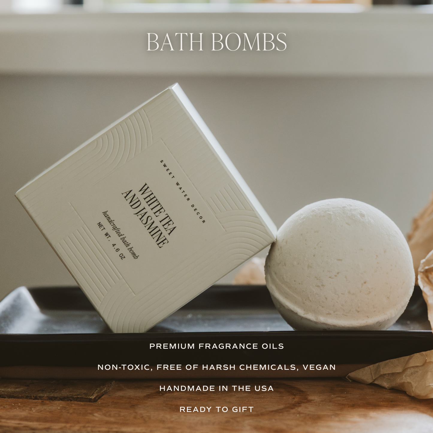 White Tea and Jasmine Bath Bomb