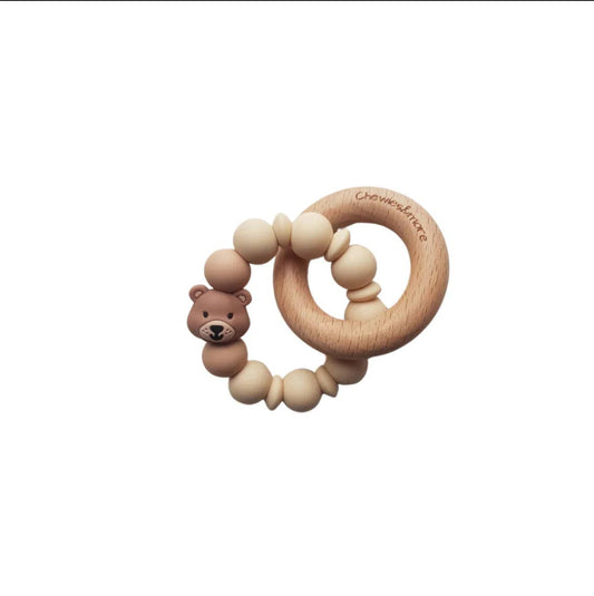 Bear Wooden & Silicone Teething Rings