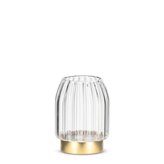 Small LED Vase with Gold Base
