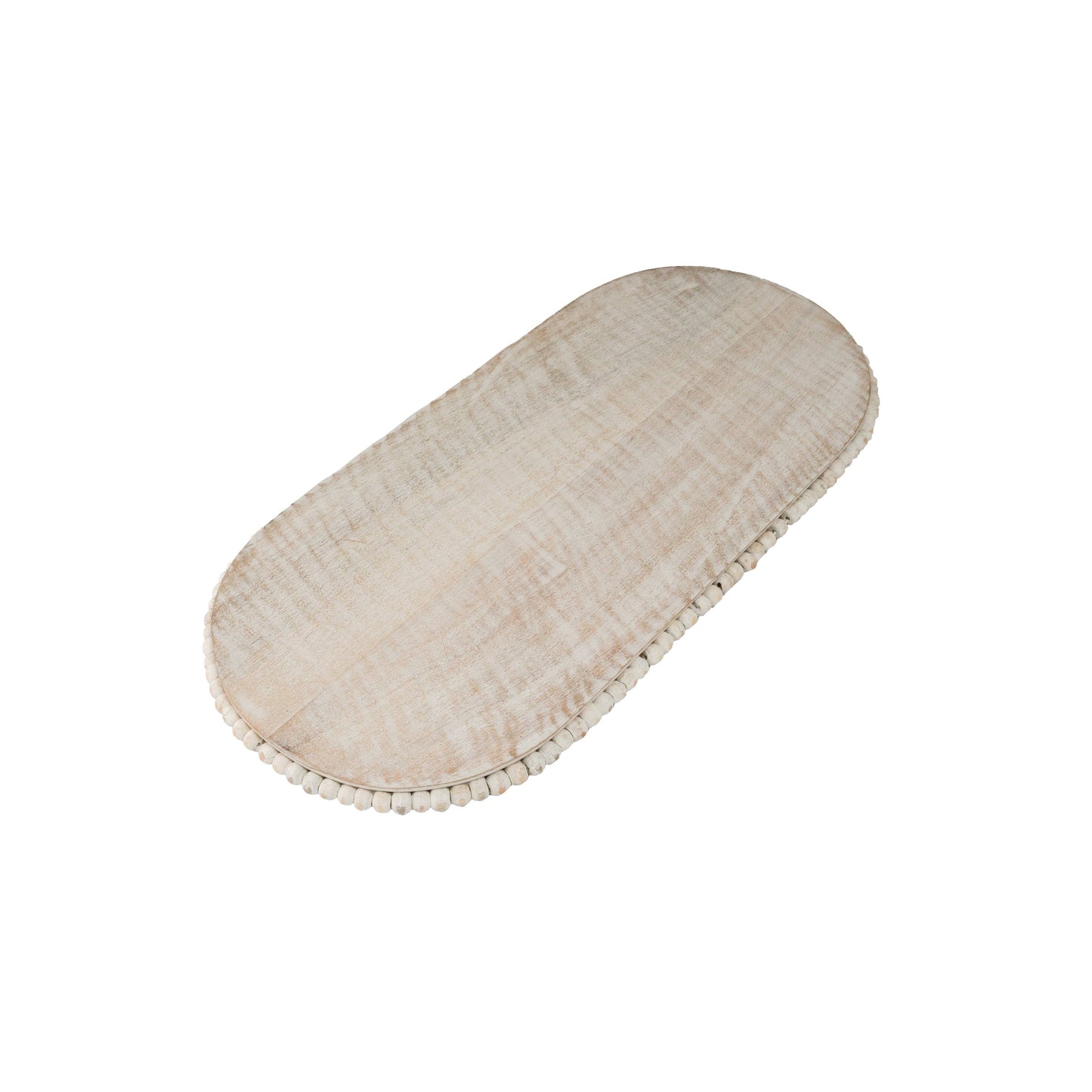 Oval Whitewashed Decorative Serving Board