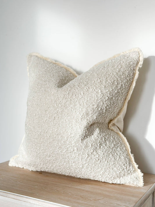 Cream Boucle Cushion Extra Large
