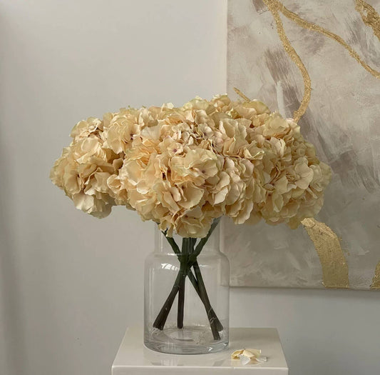 Artificial Caramel Hydrangea Large
